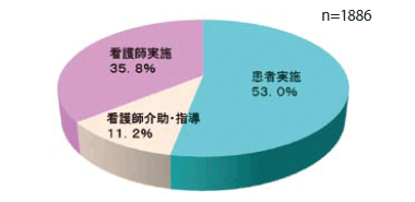 図11　総注射機会回数における実施者・内容別割合　